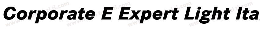 Corporate E Expert Light Italic OsF字体转换